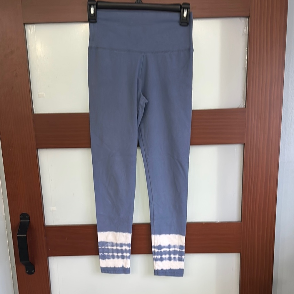 Aerie Blue Leggings with Tie-Dye Detail